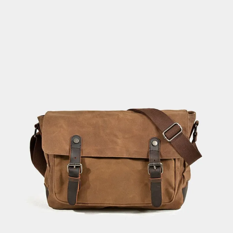 Besace en toile imperméable et en cuir véritable^Sac Bandoulière Fashion