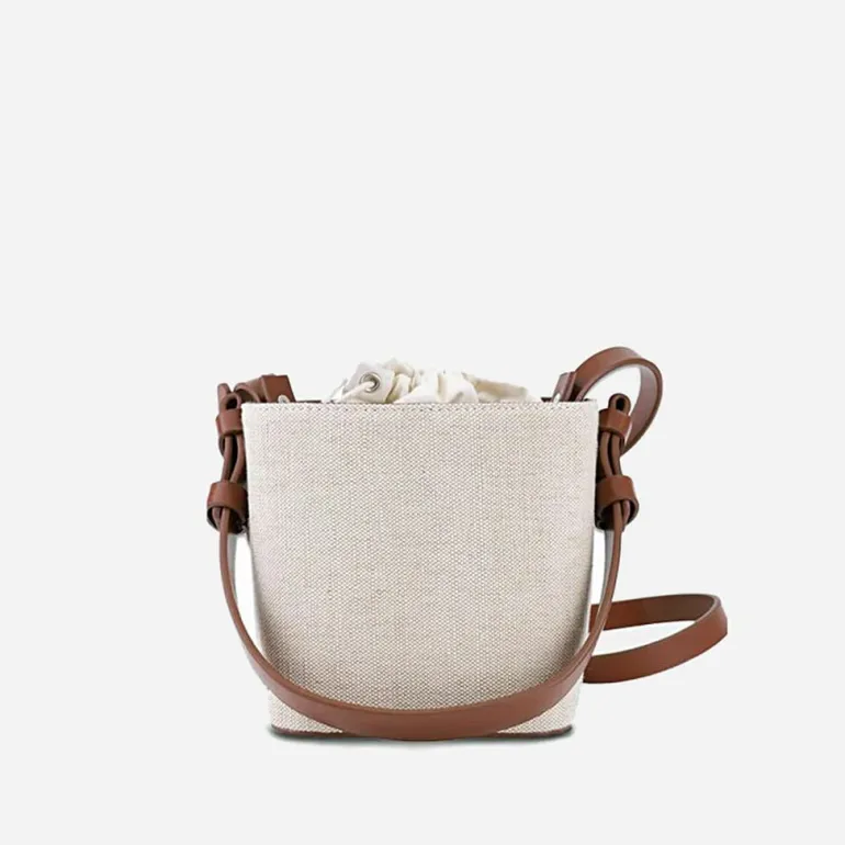 Petit sac seau toile et cuir^Sac Bandoulière Best Sale
