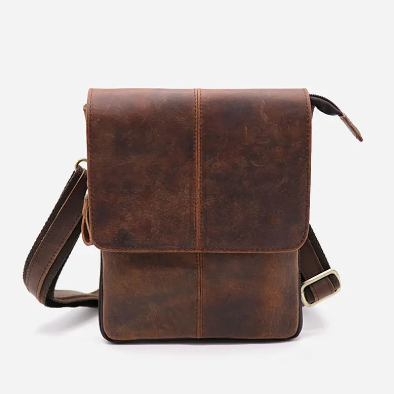 Petite sacoche homme en cuir pleine fleur^Sac Bandoulière Shop