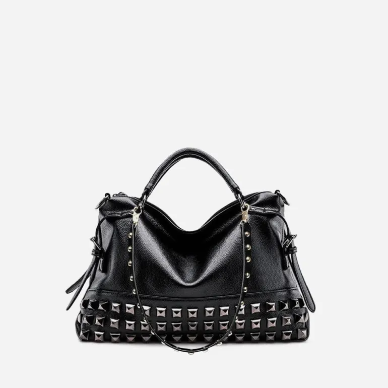 Sac à main clouté en cuir pour femme^Sac Bandoulière Best Sale