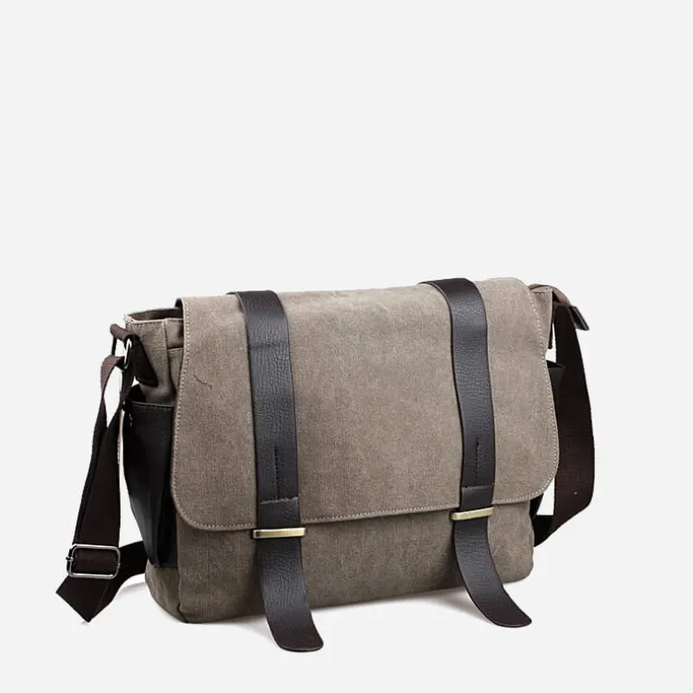 Sac besace bandoulière toile et cuir^Sac Bandoulière Fashion