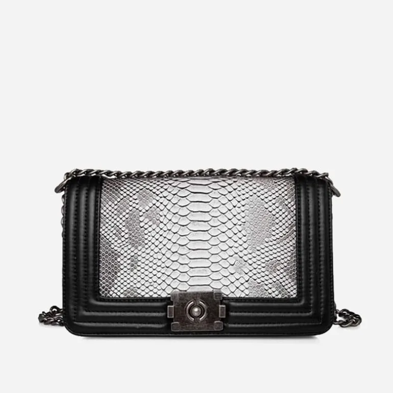 Sac besace cuir avec bandoulière à chaîne^Sac Bandoulière Outlet