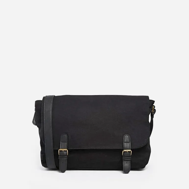 Sac besace tissu avec garniture cuir^Sac Bandoulière Best