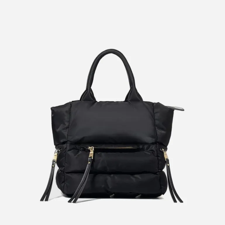 Sac cabas rembourré coton noir^Sac Bandoulière Best Sale