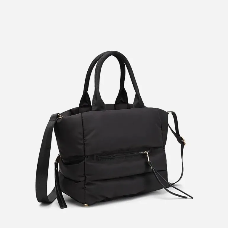 Sac cabas rembourré coton noir^Sac Bandoulière Best Sale