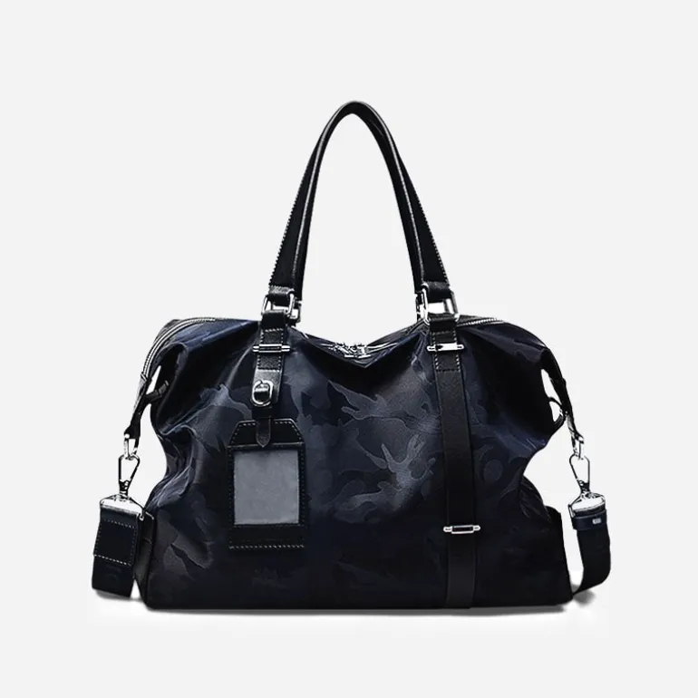 Sac voyage 48h à bandoulière pour homme bleu camouflage^Sac Bandoulière New