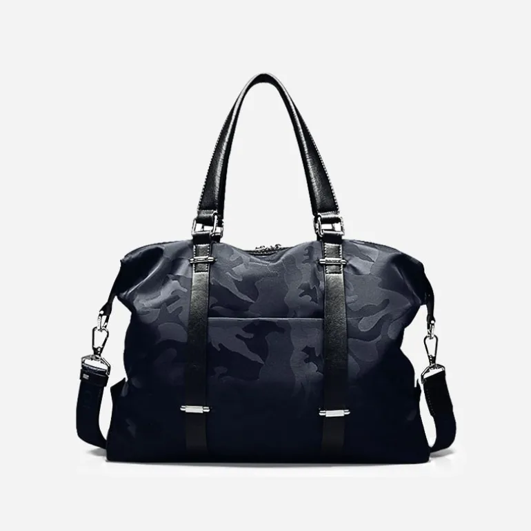 Sac voyage 48h à bandoulière pour homme bleu camouflage^Sac Bandoulière New