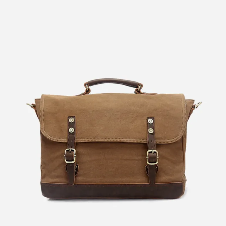 Sacoche besace en toile imperméable et cuir véritable^Sac Bandoulière Flash Sale