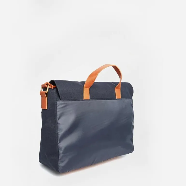 Sacoche besace toile et cuir marron^Sac Bandoulière Best