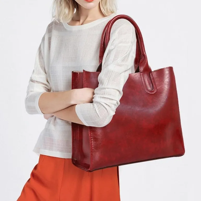 Set de sacs cuir pour femme et petite maroquinerie assortie^Sac Bandoulière New